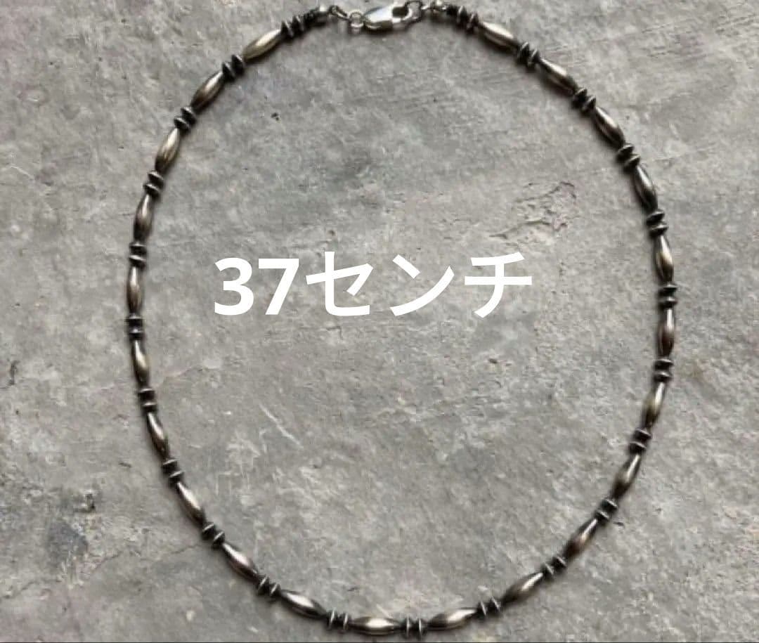 SV925製　ナバホパールのオリジナルデザインネックレス　45cm 粒大きめ