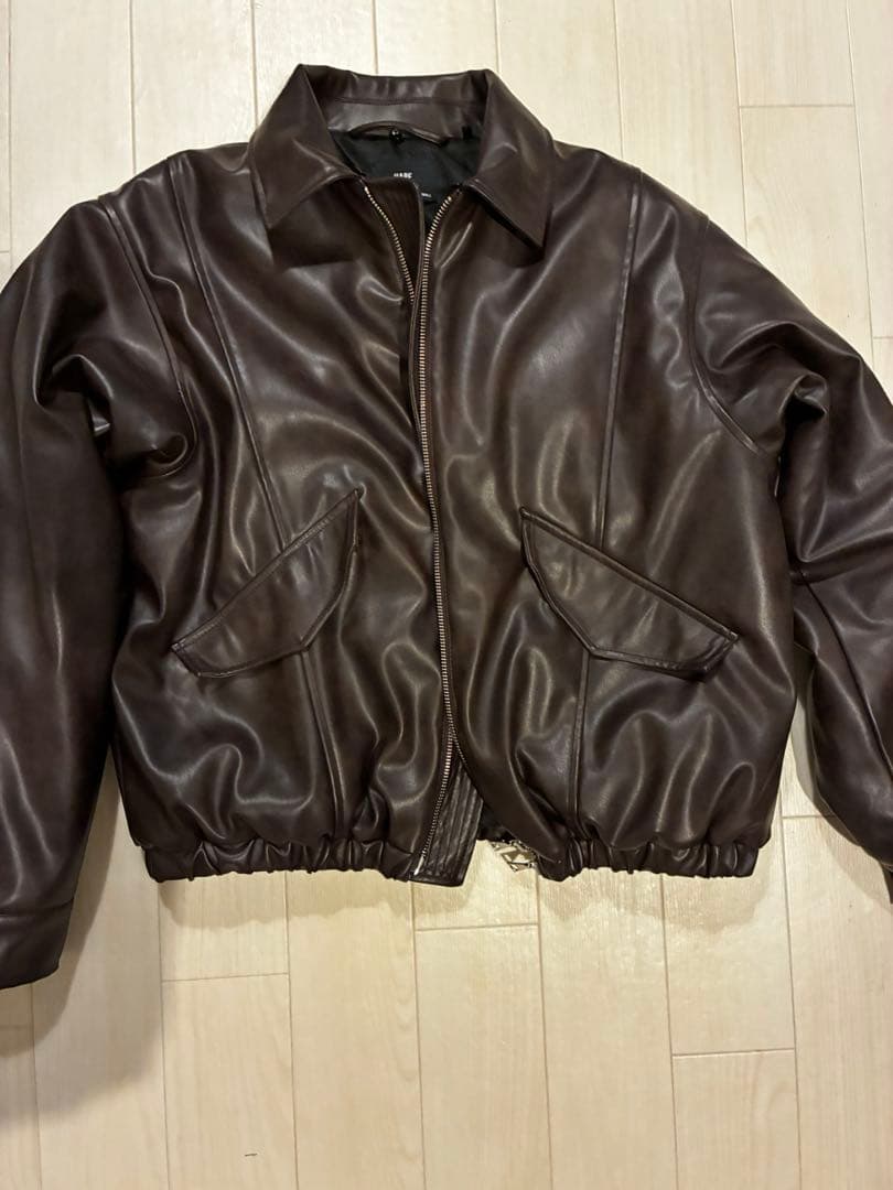 エアサーマルエリファーレザーブルゾン ブラウン レザー ジャケット