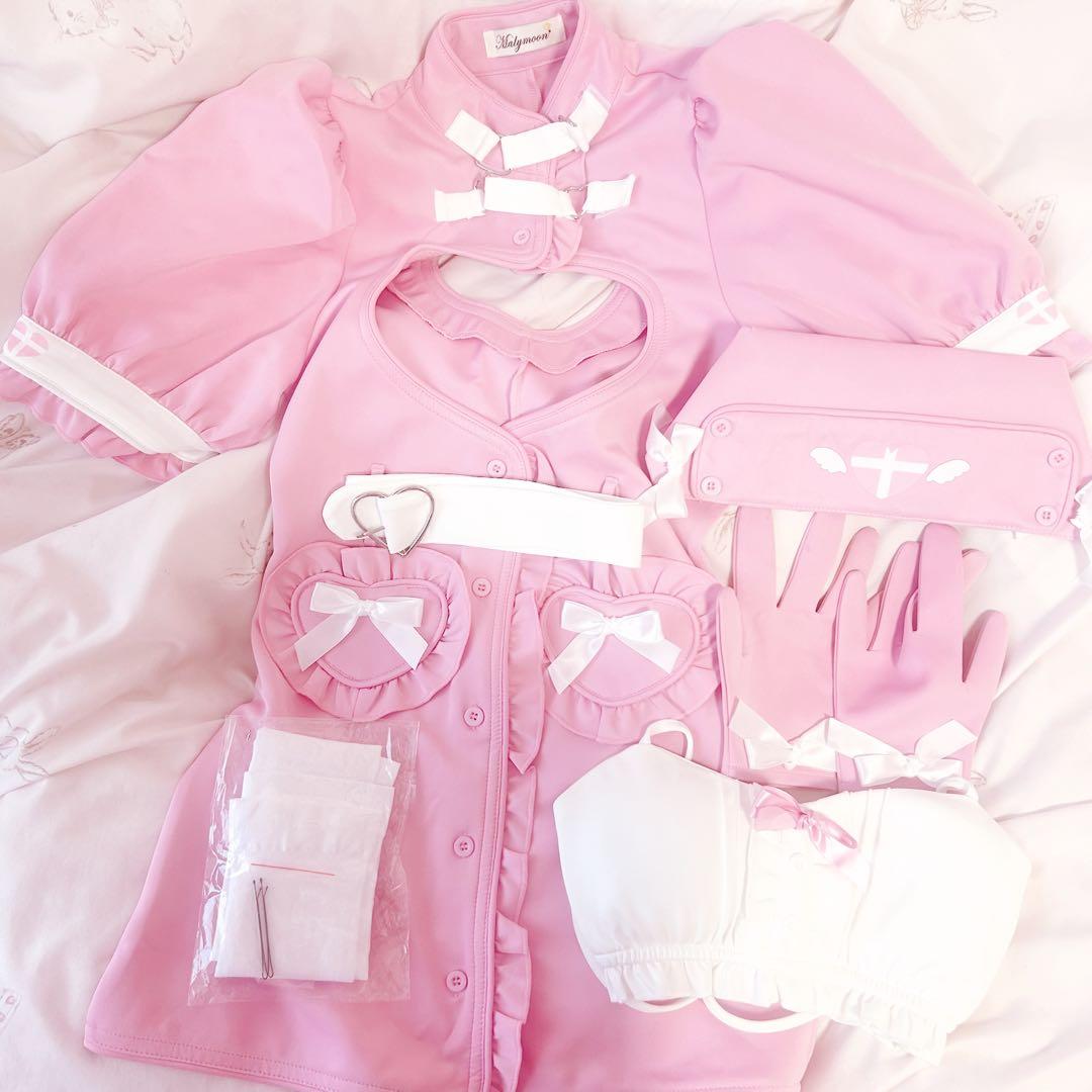 マリームーン ナース服 ピンク Amazon.co.jp: [Malymoon] コスプレ ナース 看護師 看護婦 ハート