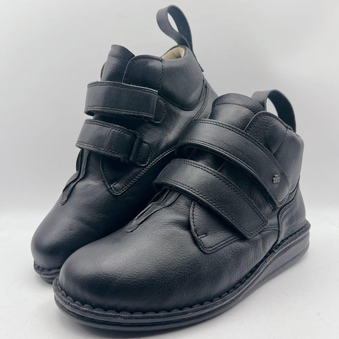 希少✨フィンコンフォート ダブルストラップ ハイカットスニーカー 40 ブラック