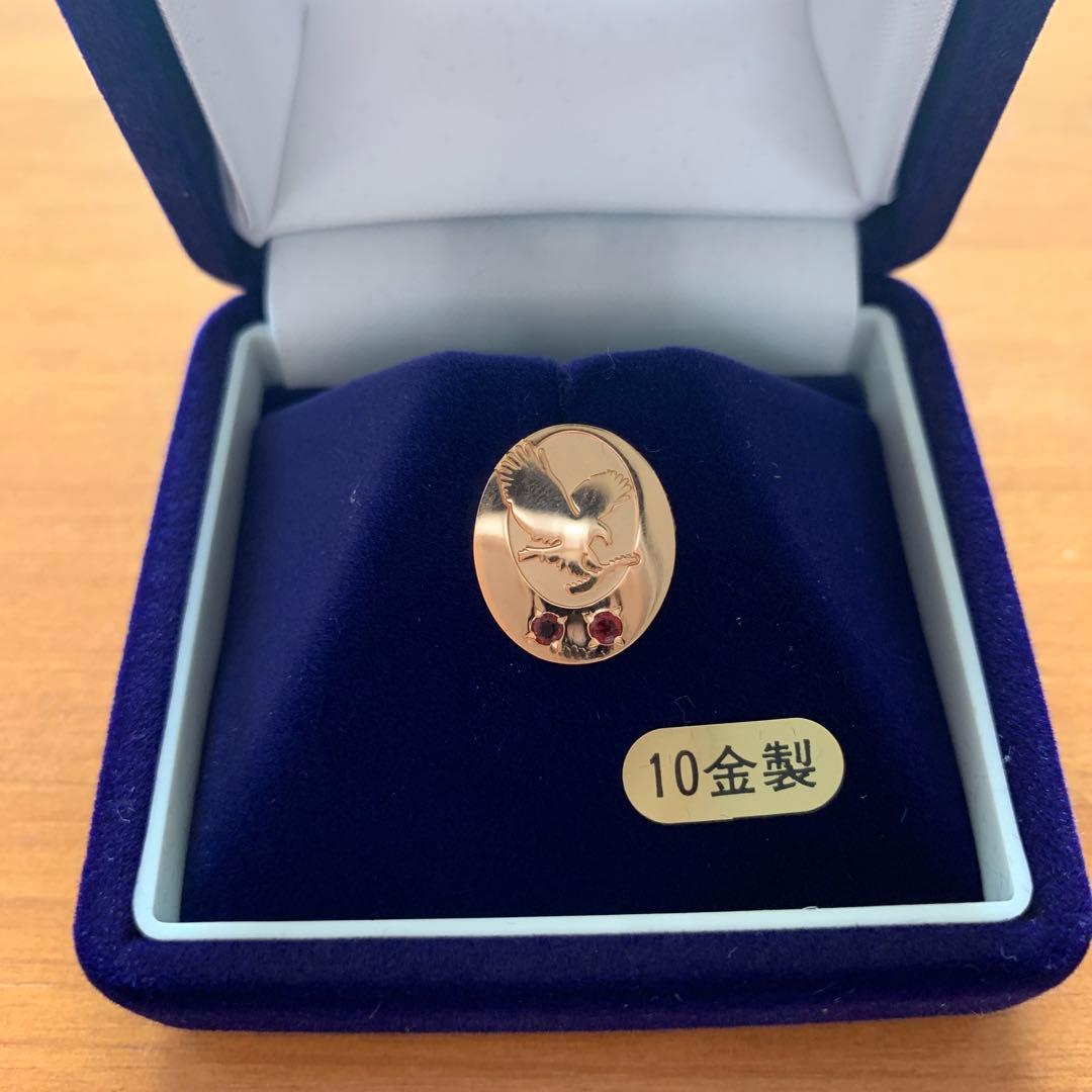 10金製　ピンバッジ　イーグル　フォーエバー　forever