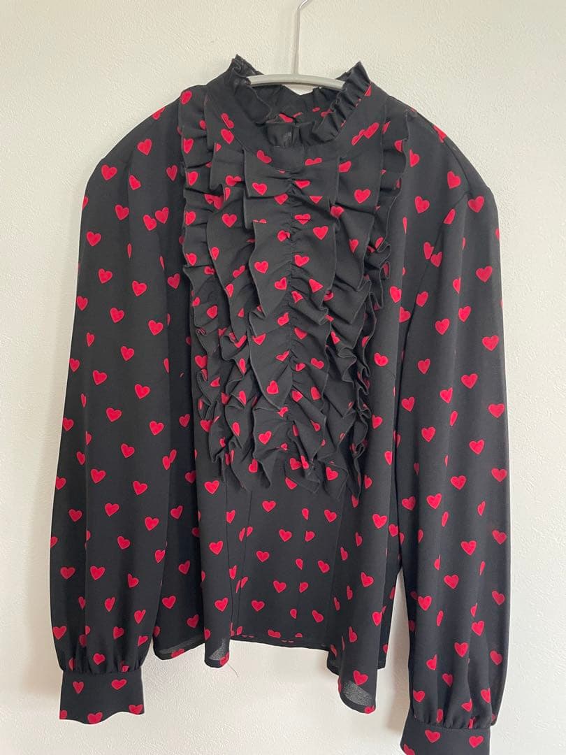 LOUIS WILLOUGHBY ハート柄フリルブラウス サイズ2