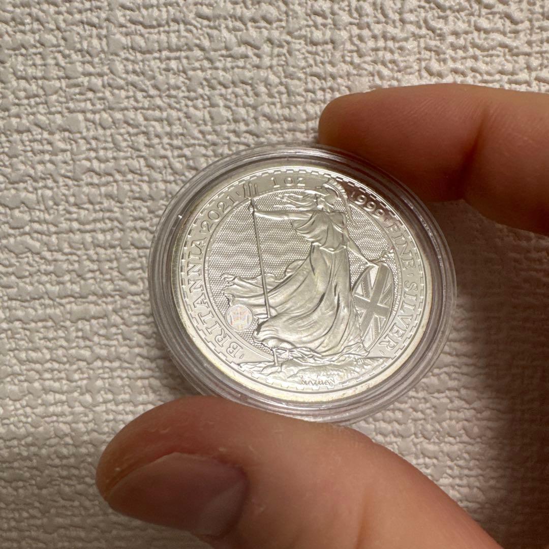 押し目で仕込みどき2021 ブリタニア銀貨 1オンス (クリアーケース入り)1枚