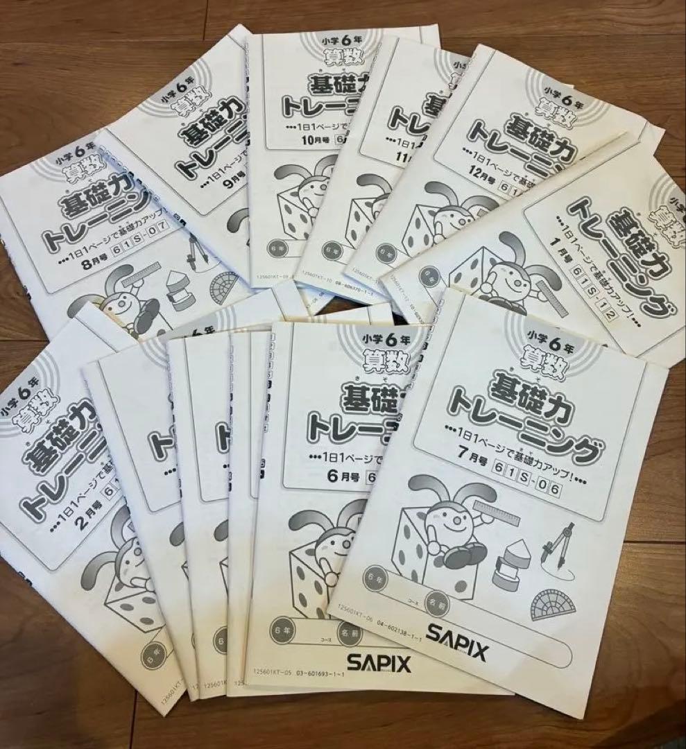 SAPIX 算数　基礎力トレーニング　フルセット　6年