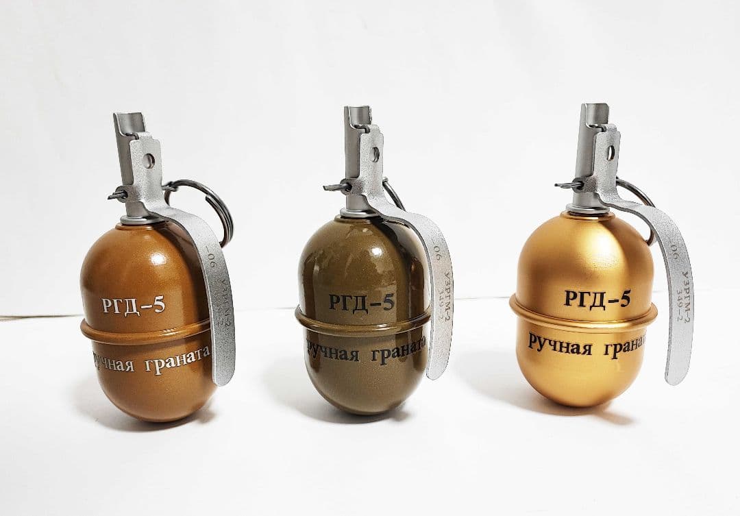 ロシア軍 ソ連軍 RGD-5 手榴弾 グレネード 合金製 複製品 3個セット