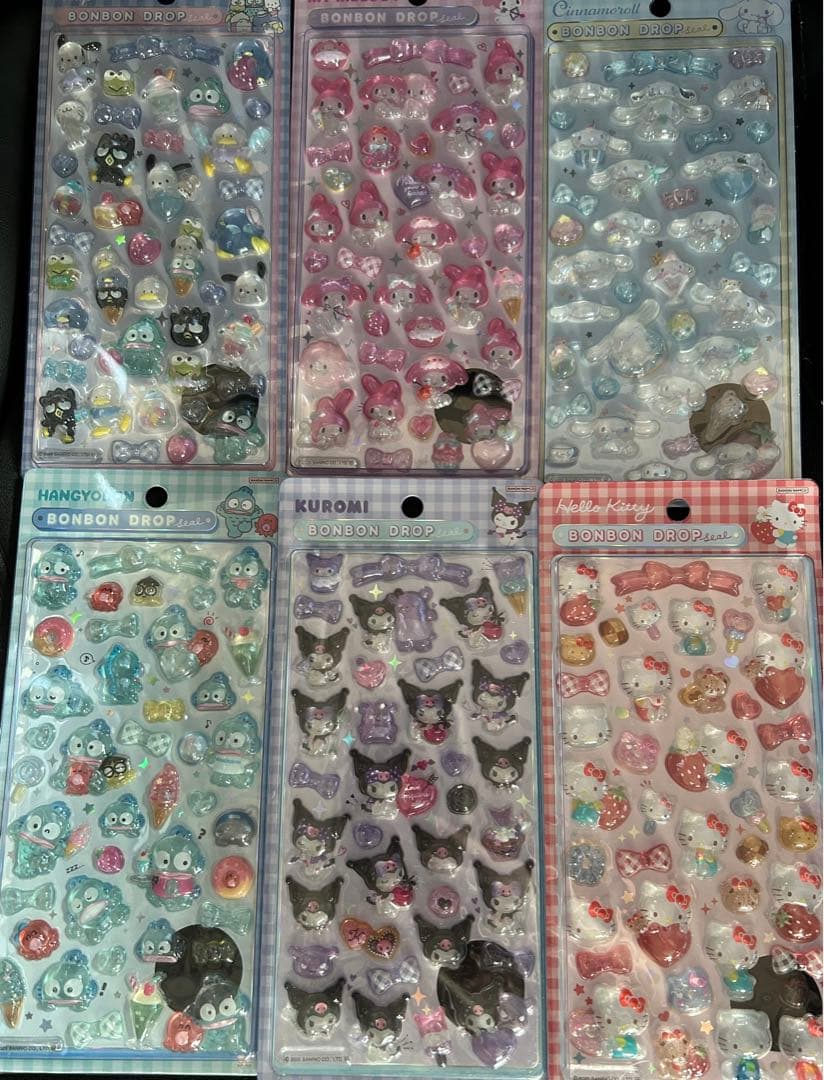 正規品　ボンボンドロップシール　サンリオ　第二弾　６枚セット