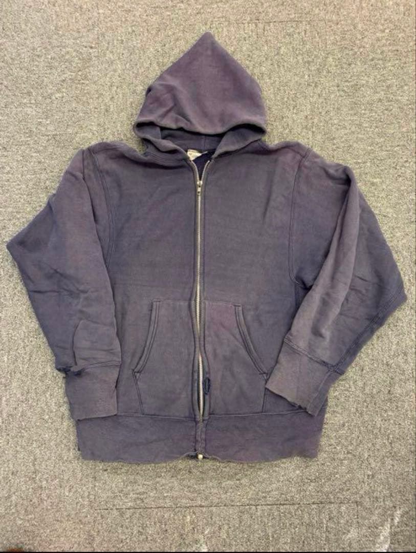 80s初期 チャンピオン リバースウィーブ フルジップパーカー 茄子紺 M