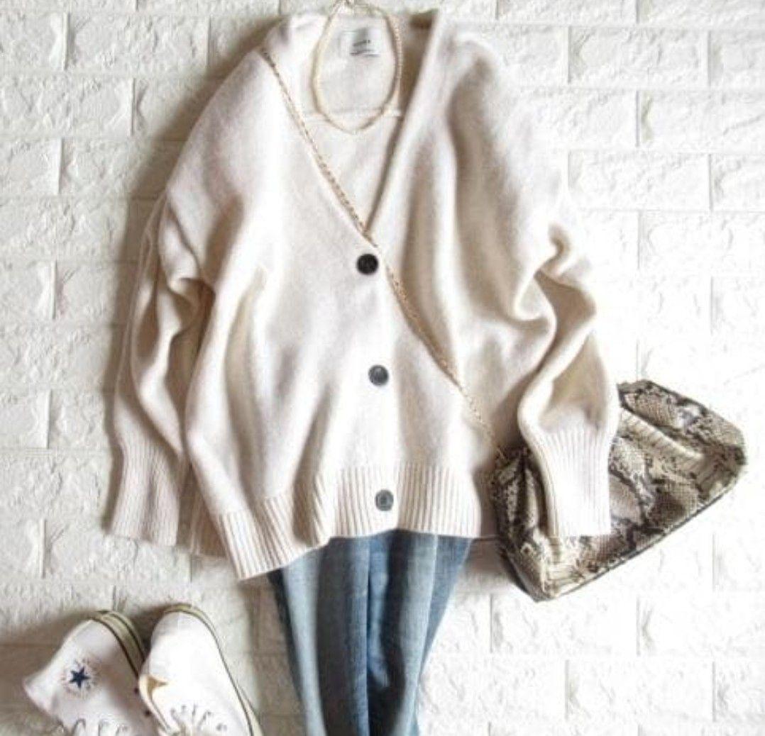 CLANE クラネ × Minami tanakaコラボ 上質エアニットカーデ白 クラネ×田中みな実のコラボ第2弾、“もこもこ”アウターやスタイルアップ