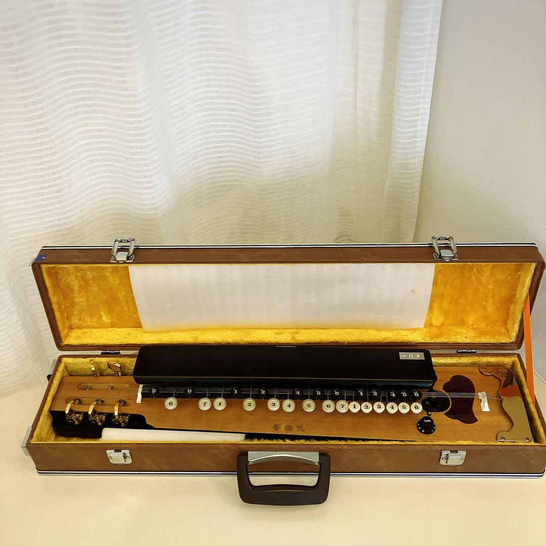 美品 希少品 大正琴 月光 電子琴 エレキ ハードケース 付 琴伝流 ソプラノ