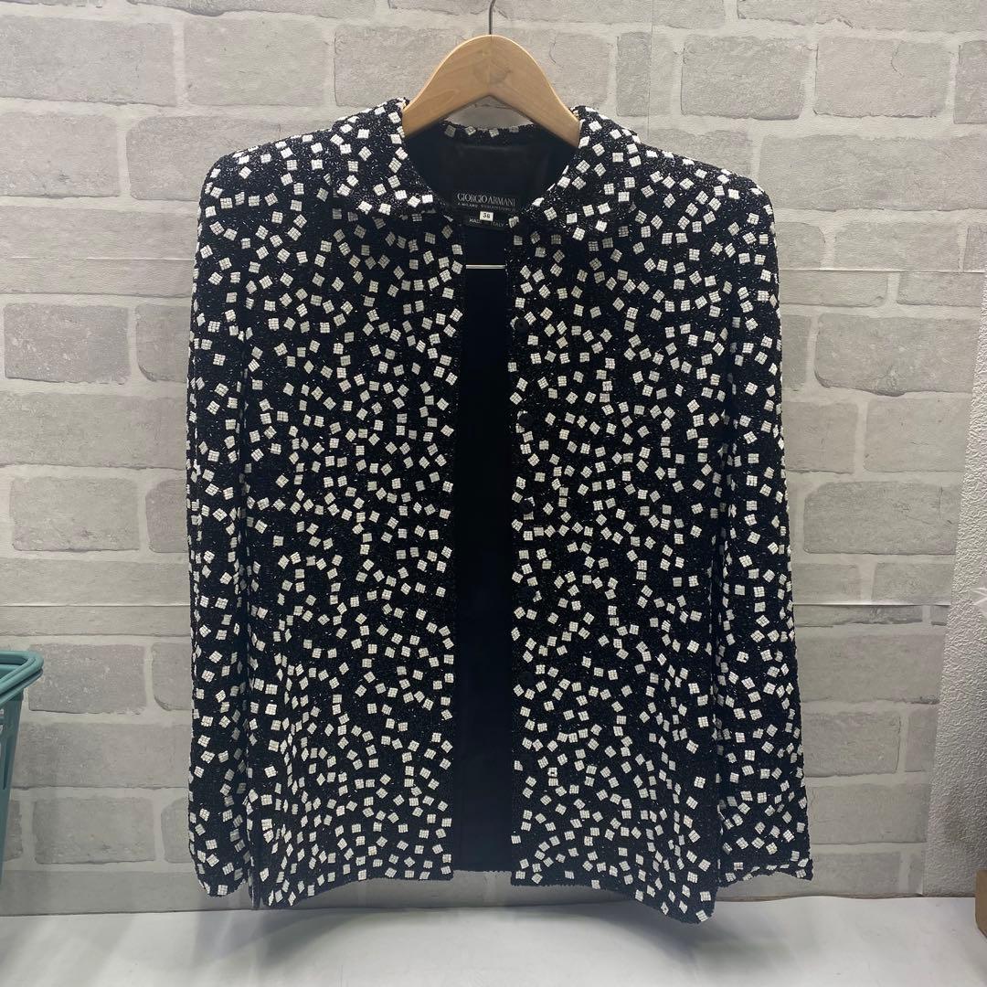 ジョルジオアルマーニ GIORGIO ARMANI ジャケット ビーズ 38