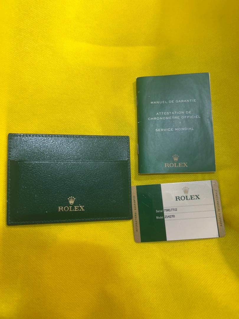 ロレックス　ギャランティー　　保証書　214270 75R177J2 ROLEX