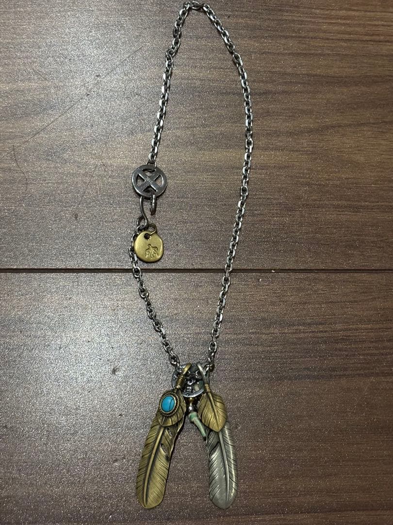 フェザーネックレス ターコイズ