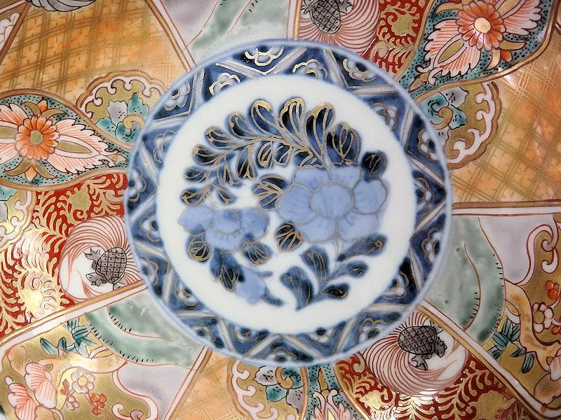 古伊万里金襴手松竹梅に鶴亀の図膾皿5客D942AS-BNu