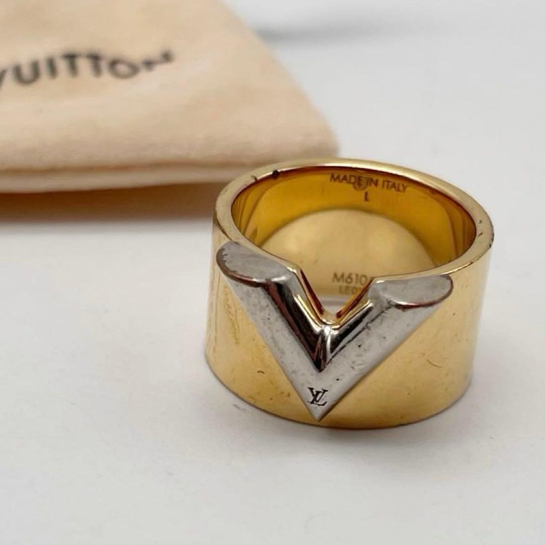 ルイヴィトン エセンシャル V リング 指輪 L 約16号　ゴールド　シルバー