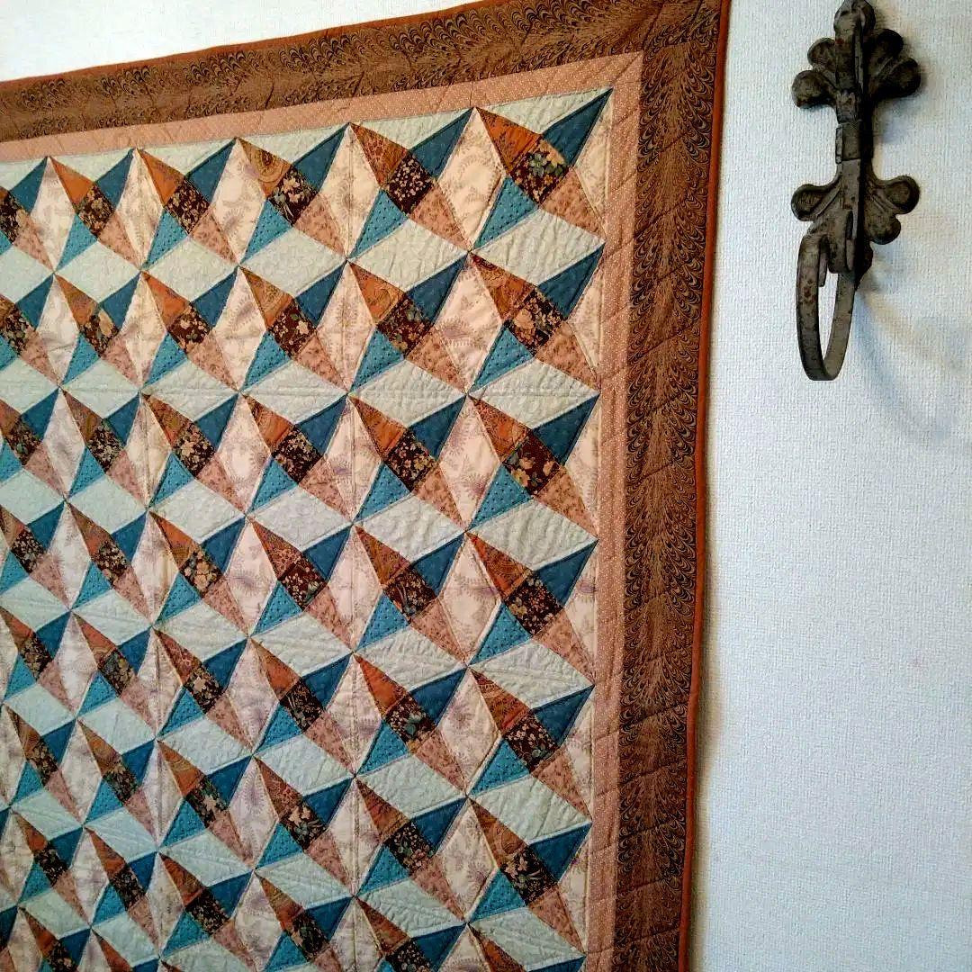 ※ヴィンテージキルト　タペストリー【Kaleidoscope】