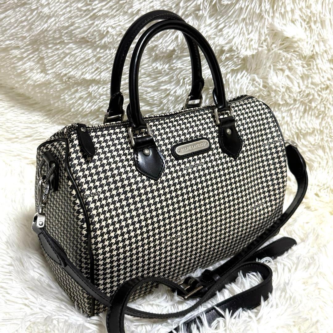 【美品⭐️】ラルフローレン 千鳥格子 2way ミニボストンバッグ 斜め掛け