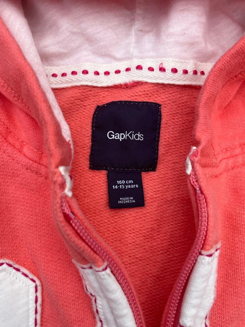 90s oldgap 激レア ジップパーカーピンク 短丈 ロゴドン y2k - メルカリ