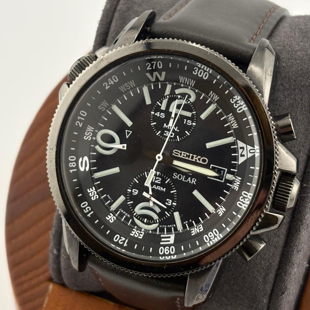 【美品】セイコー　プロスペックス　V172-0AF0 ソーラー　クロノ
