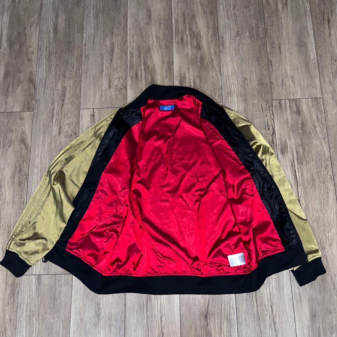 稀少】 old adidas スカジャン 総柄