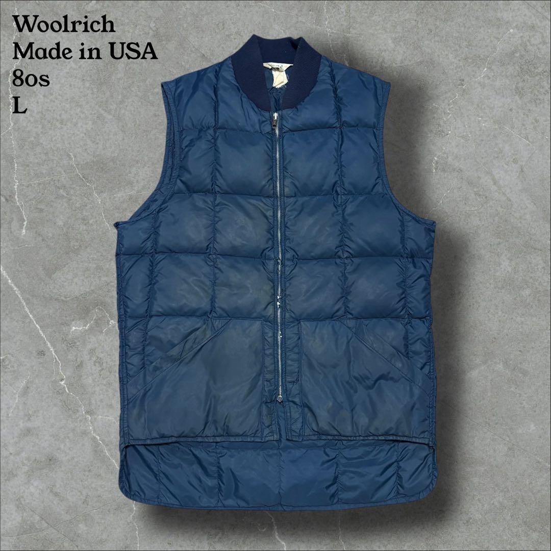 80s USA製 Woolrich ダウンベスト S115801476 - ジャケット・アウター