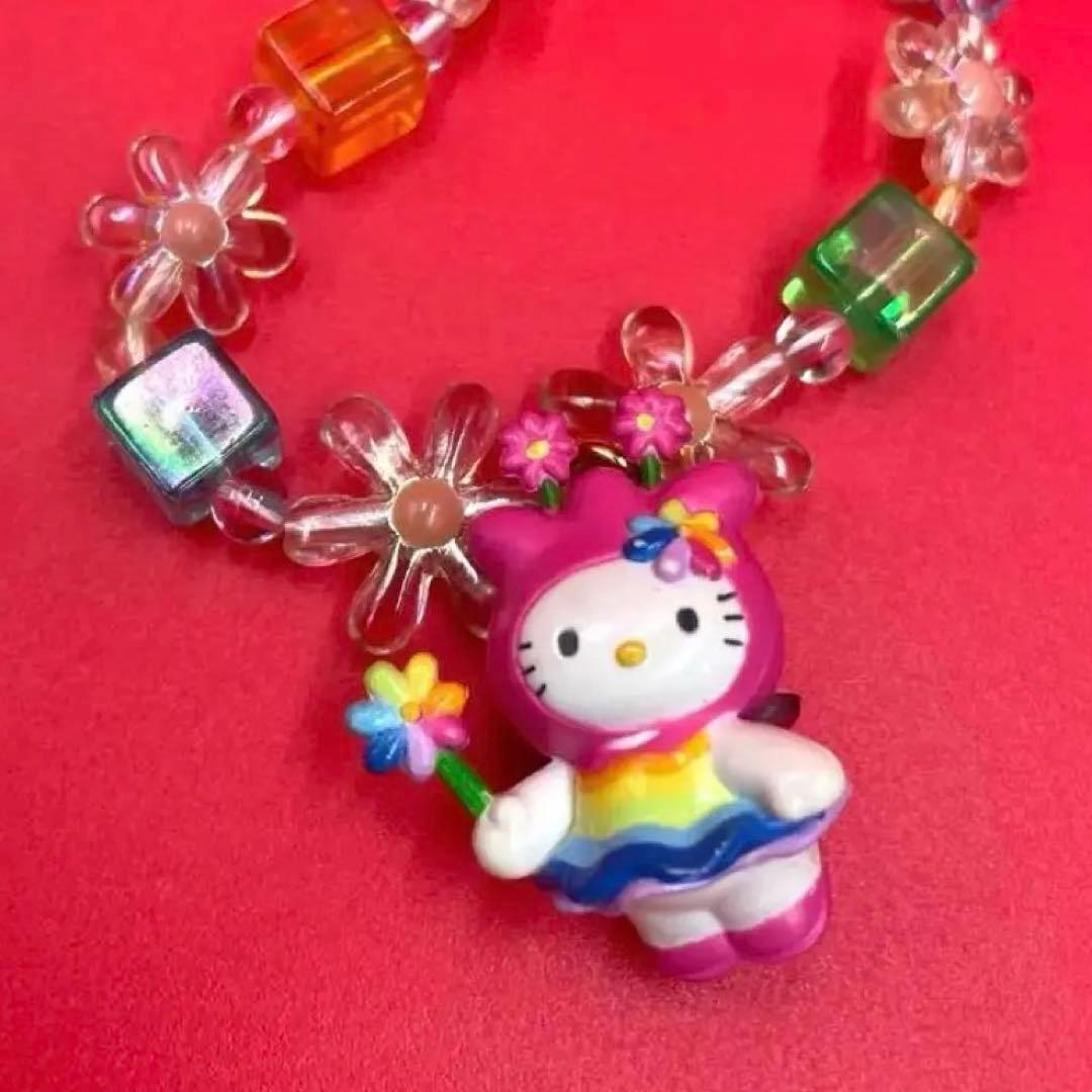 希少‼️激レア‼️レインボー　ハローキティ　フェアリー　ストラップ　虹　妖精　レア