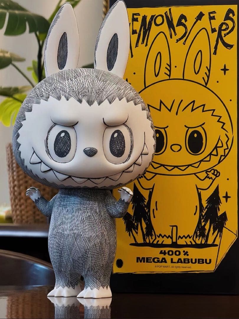 MEGA LABUBU 400% Sketch メガ ラブブ フィギュア - メルカリ