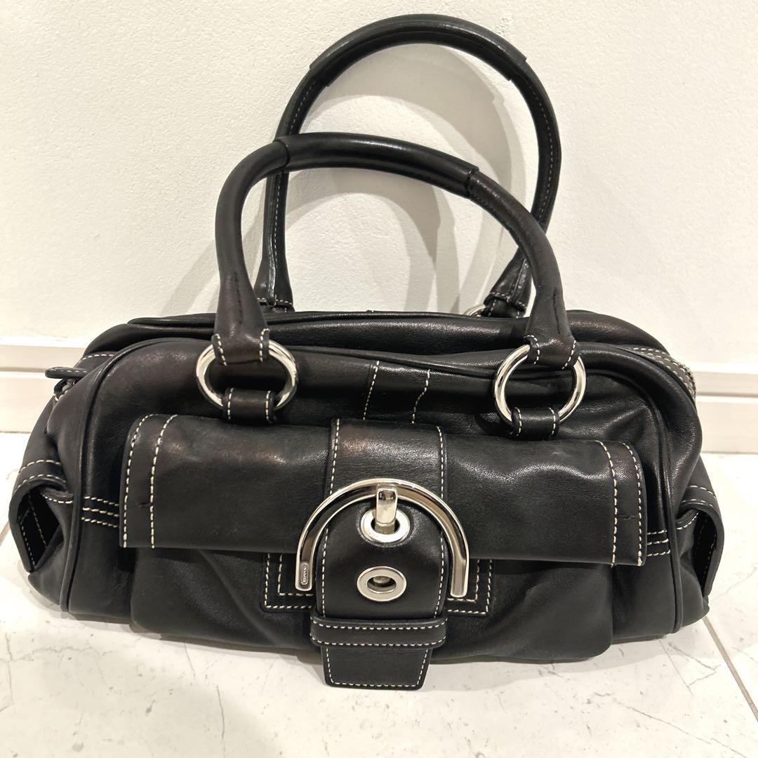 COACH コーチハンドバッグ　ソーホーレザーサッチェル　ブラック　黒　8A10