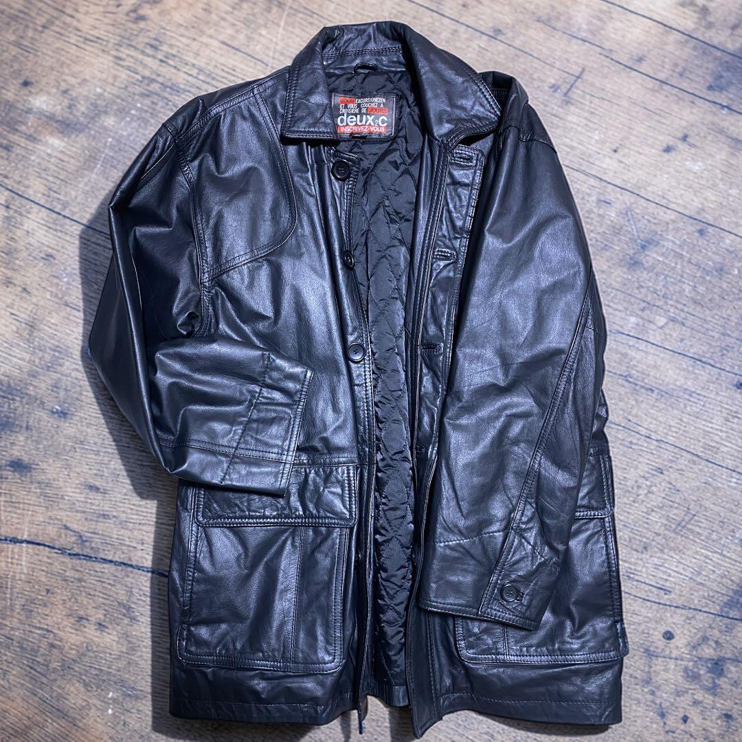 00s deux2c leather jacket blouson y2k 牛革 - メルカリ
