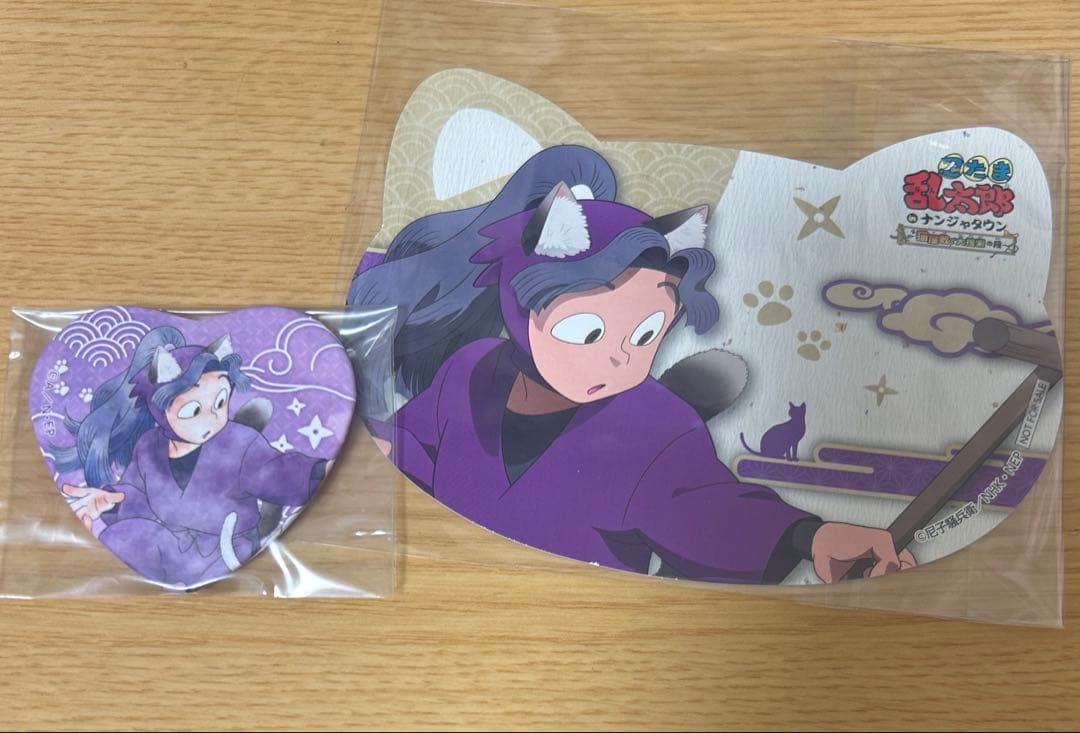 忍たま乱太郎 ナンジャタウン 猫屋敷 缶バッジ 特典カード 綾部喜八郎