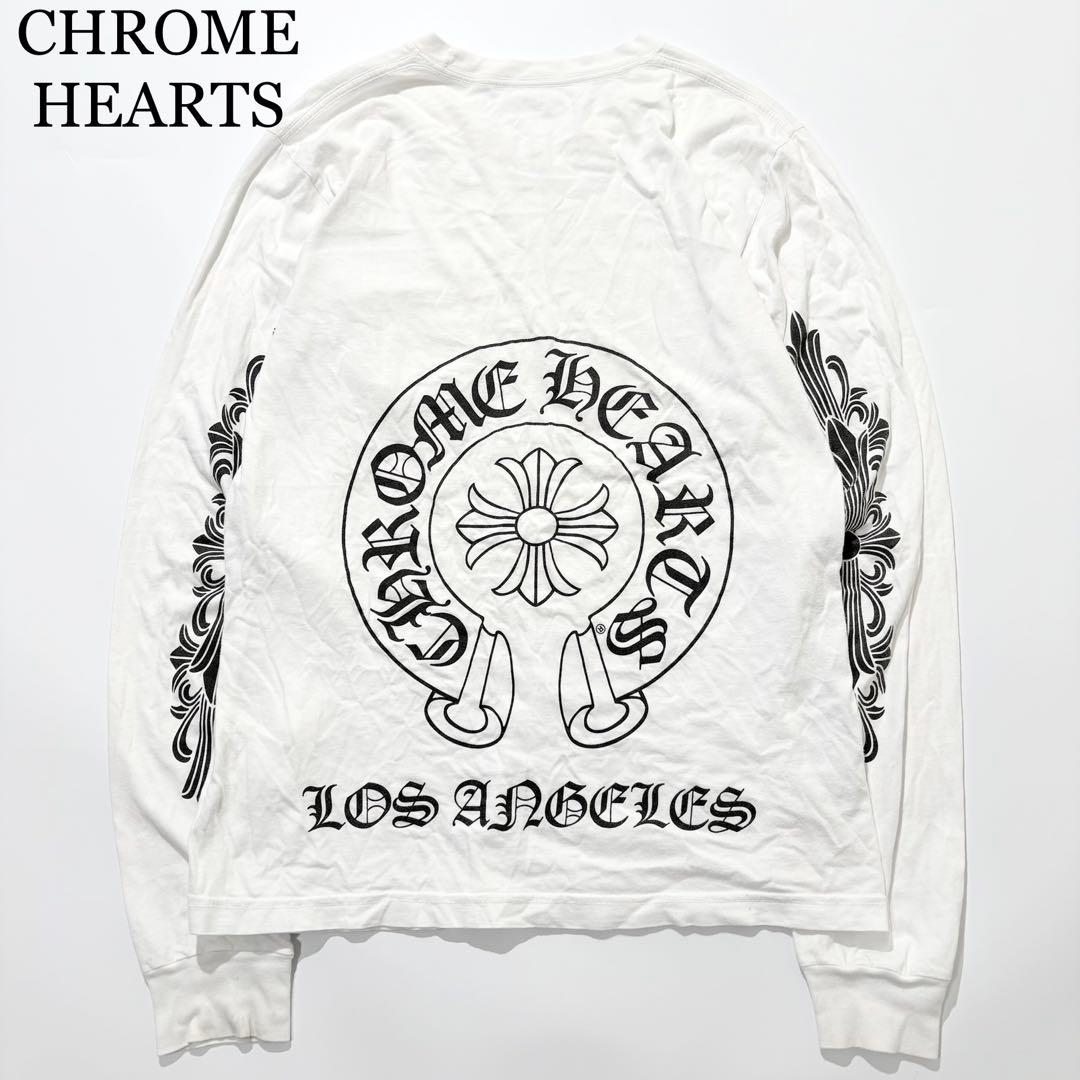 CHROME HEARTS ロンT ホワイト ホースシュー ロサンゼルス 白 - メルカリ
