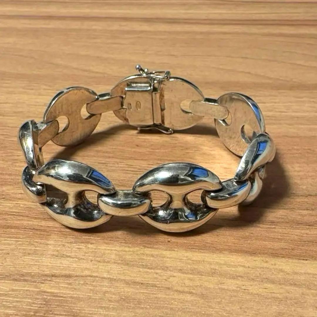 VINTAGE 大アンカーチェーン ブレスレット シルバー925