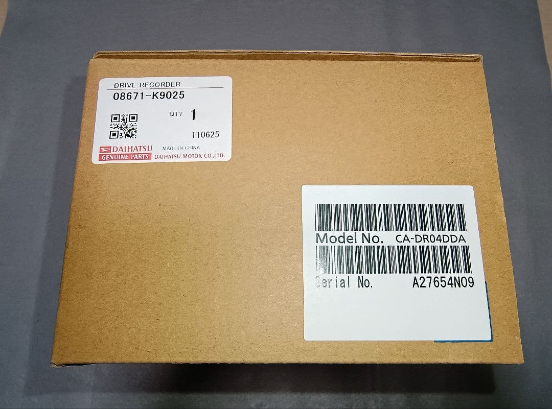 【新品】ダイハツ純正 ドライブレコーダー 08671-k9025