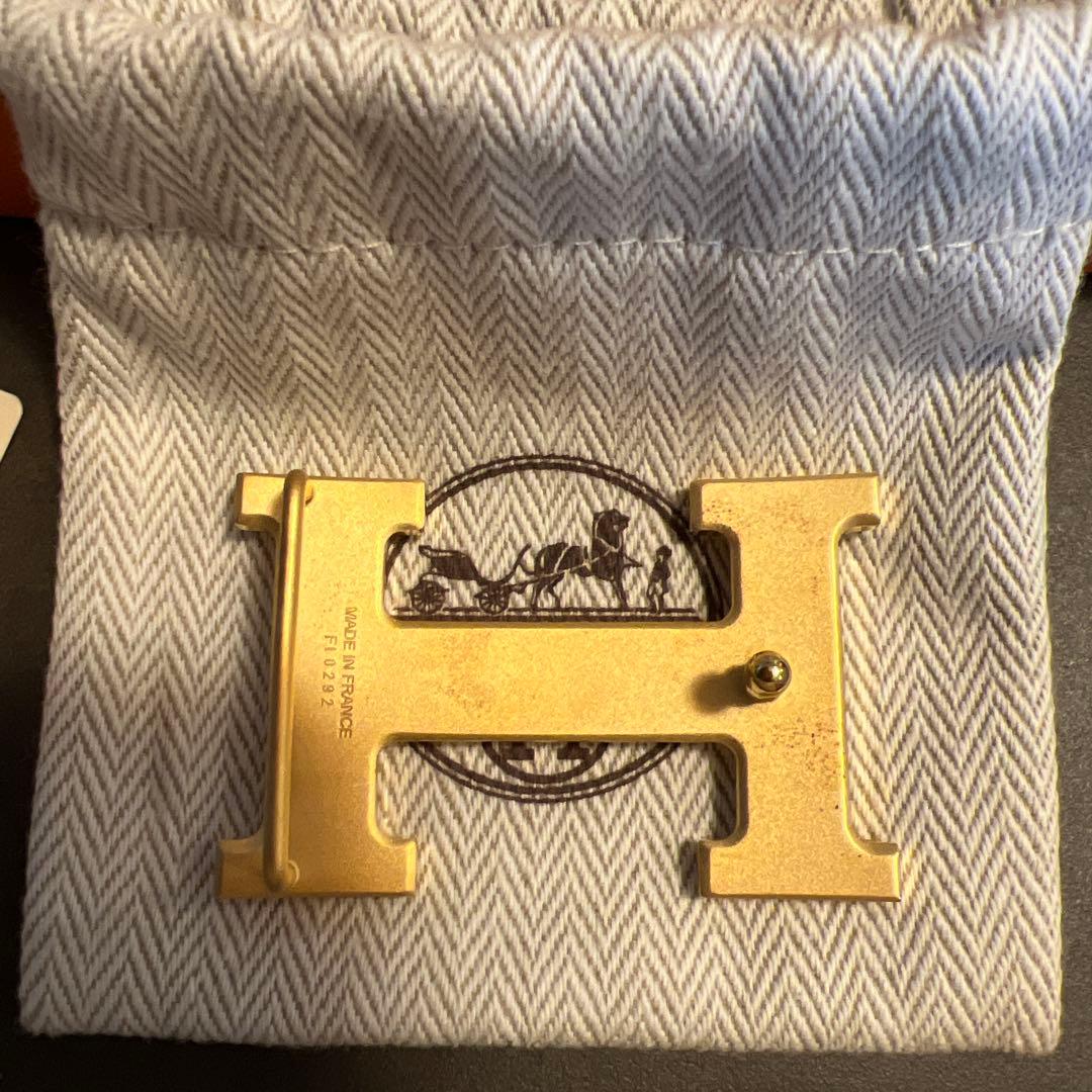 エルメス メンズ ベルトバックル 《H》 マルトレ & レザーベルト 32mm