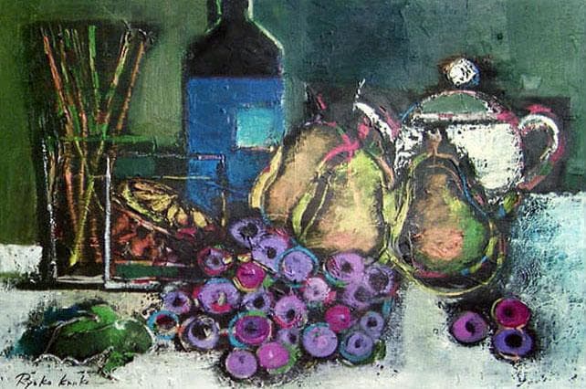 油絵 絵 絵画 インテリア uF6-061504 静物 果物 ワイン ポット 油絵 絵 絵画 インテリア uF6-061504 静物 果物 ワイン ポット 絵画