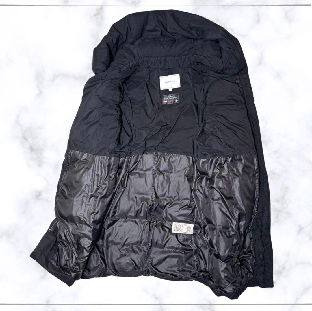 美品】アンタイトル ホワイトダック ダウンコート ボリュームカラー 42