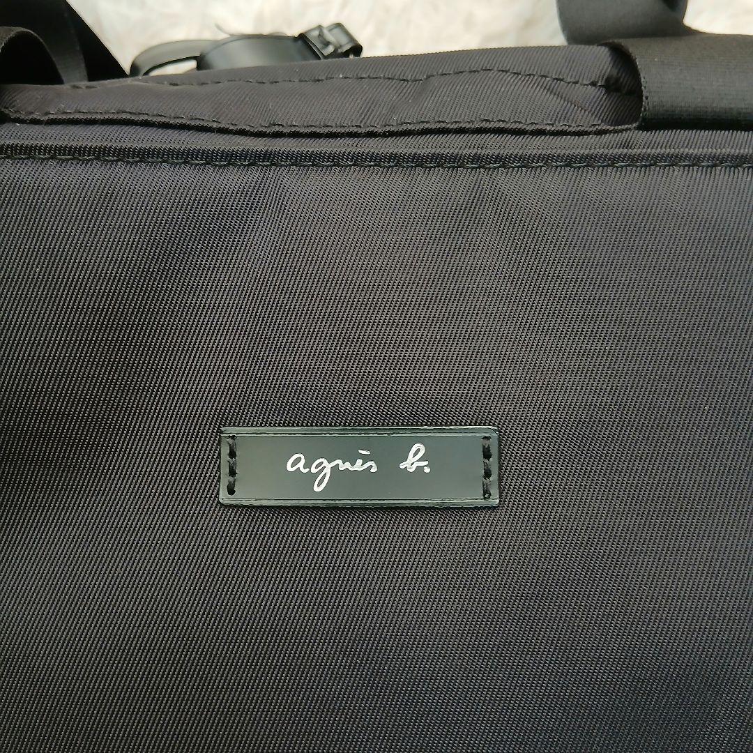 美品】【agnes b.】2WAY ボストン ショルダーバッグ ブラック - メルカリ
