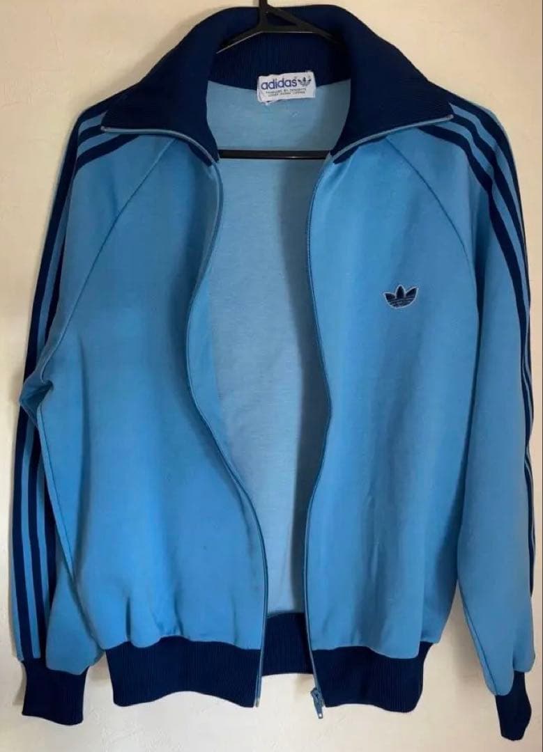 Adidas jacket アディダス　80s〜90s 水色