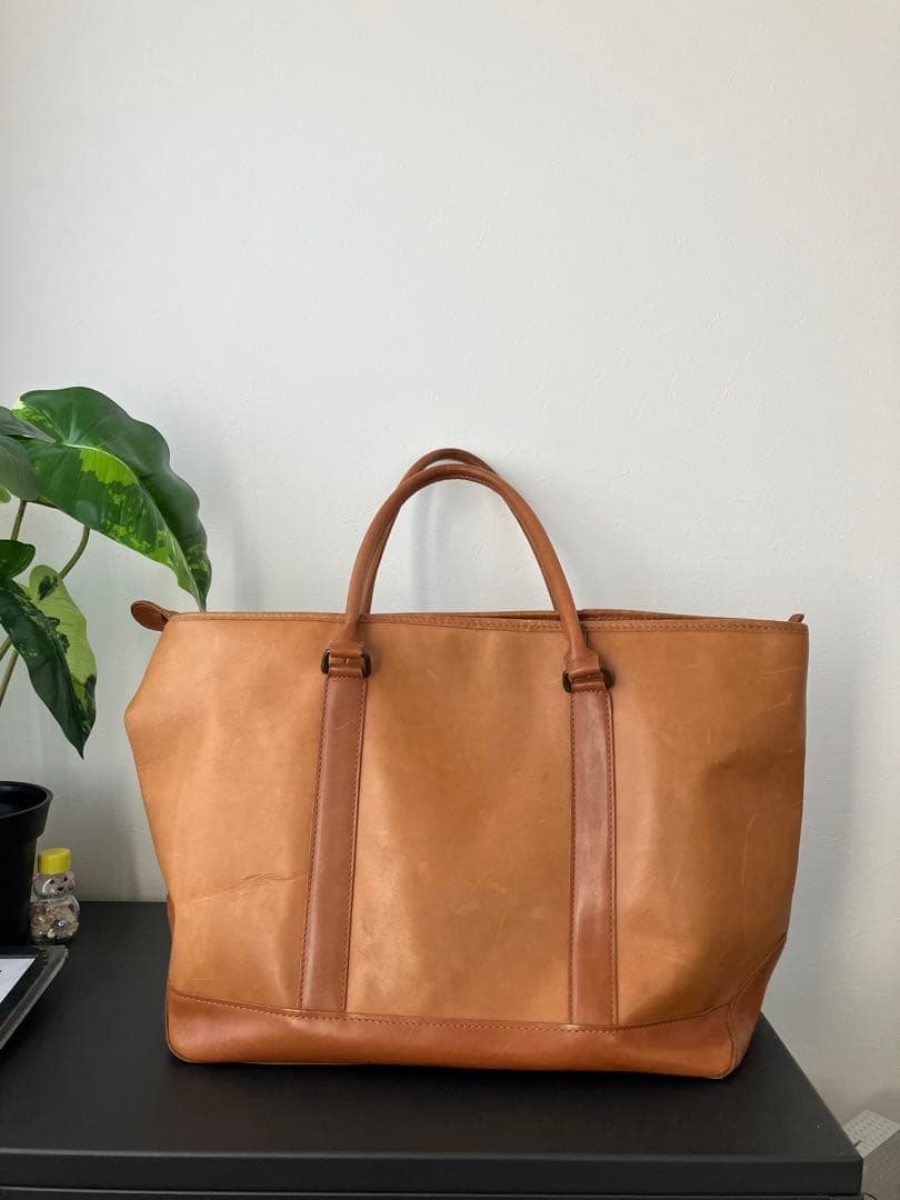 L.L.Bean トートバッグ レザー 本革 ブラウン 内側総柄