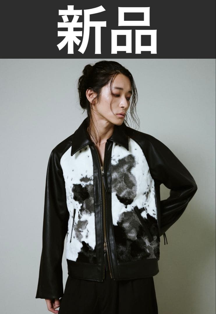 【新品タグ付き】Camphor wood フェイクハラコレザージャケ ット