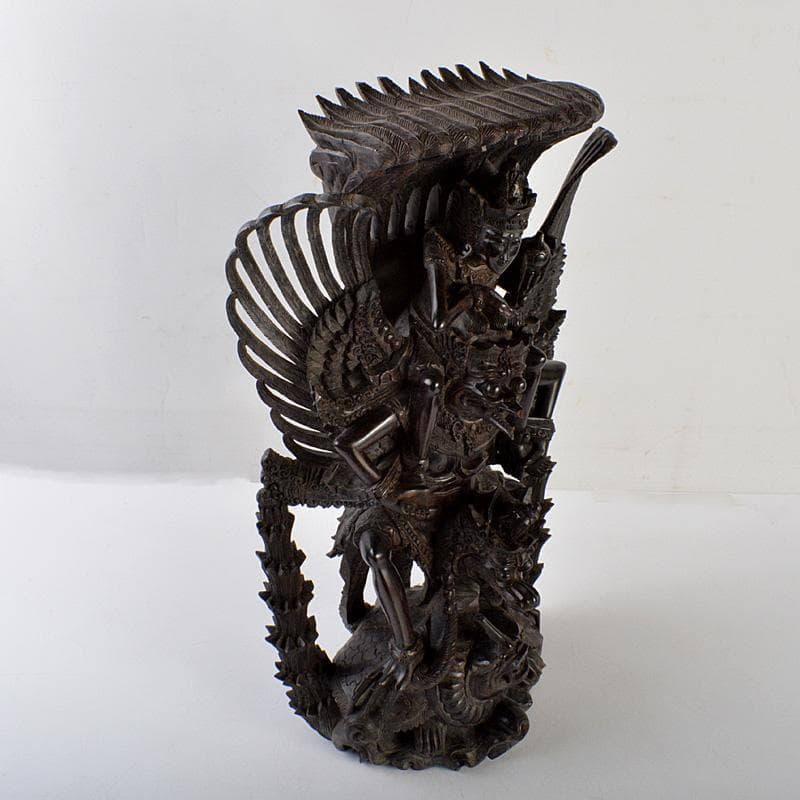 バリ島 インドネシア 木彫 ガルーダ 置物 重さ約5㎏ 6569C - メルカリ