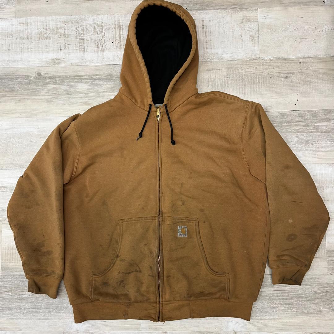 90-00年代 Carhartt カーハート 裏地サーマル フルジップパーカー