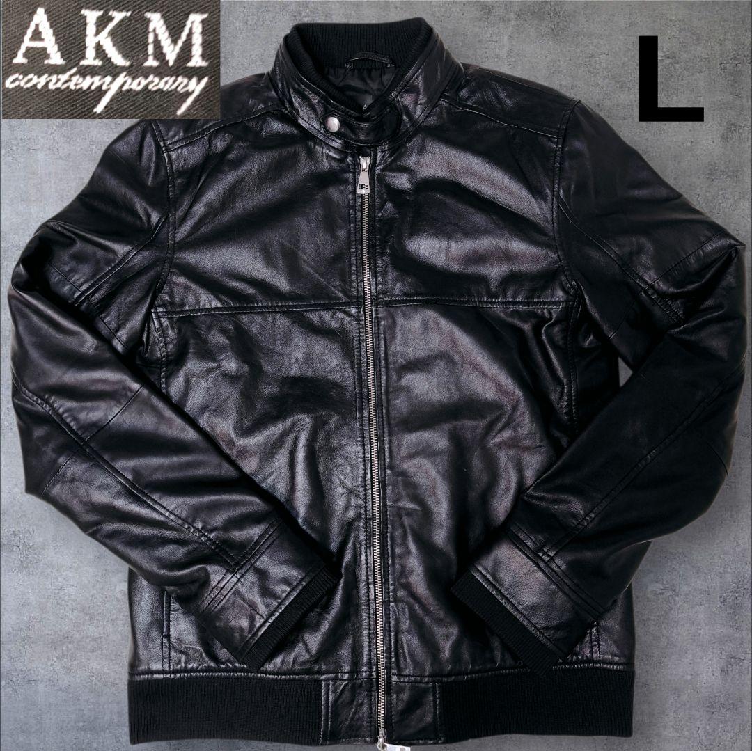 【美品】AKM レザー シングルライダース ジャケット L ブラック 羊皮 羊革 2026年最新】Yahoo!オークション -AKM レザージャケットの中古品・新品