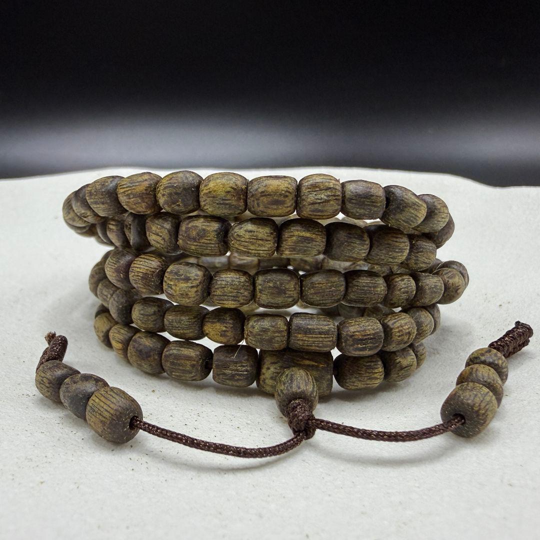 R052 全沈水 極上緑油伽羅 沈香手串 高級ブレスレット重さ：11.5g
