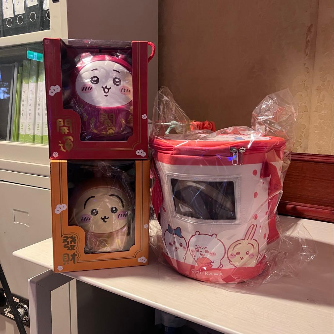本日削除　ちいかわ　だるま　貯金箱　3つセット　うさぎ