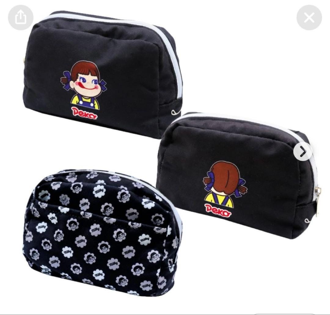 不二家 ペコちゃんリバーシブルポーチ - メルカリ