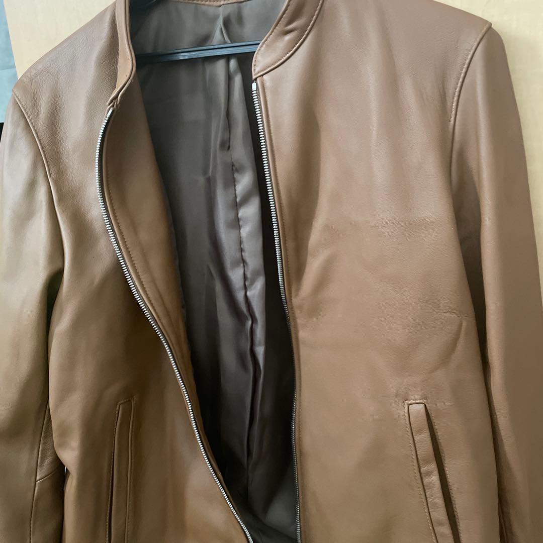 COMME CA ISM キャメルレザージャケット M