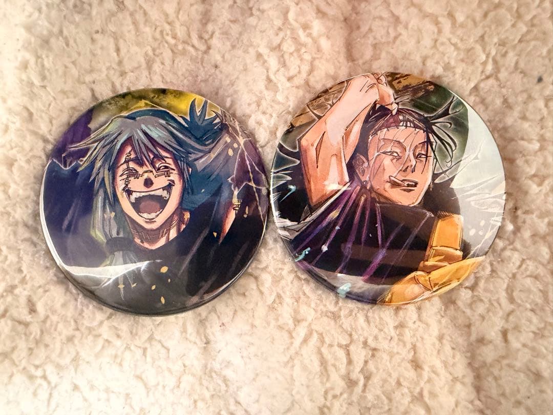 呪術廻戦 真人 羂索 缶バッジ 2点セット - メルカリ
