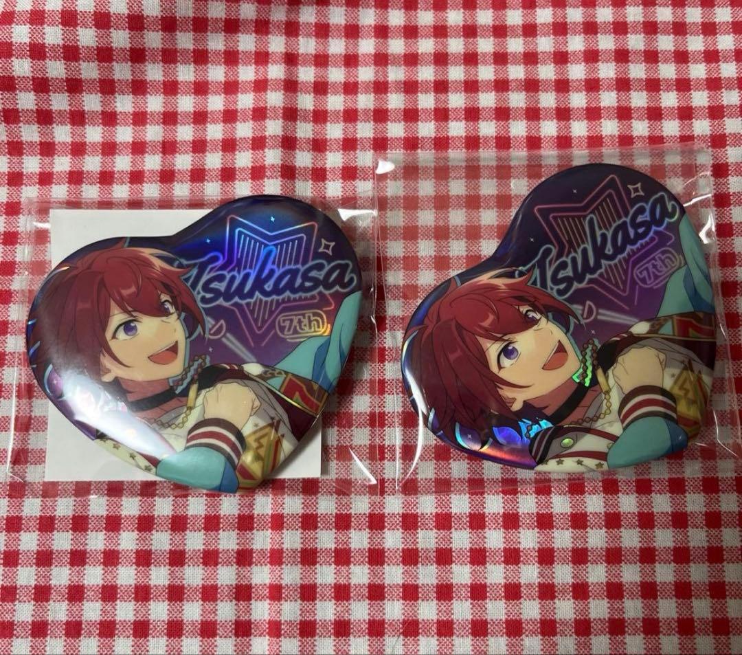 あんスタ 7周年 ハート 缶バッジ 朱桜司 - メルカリ