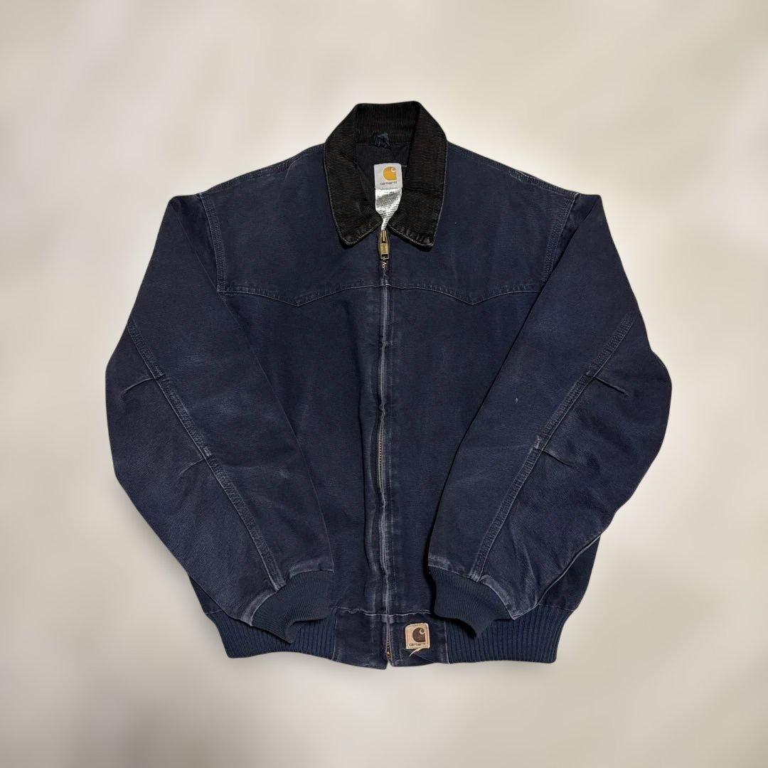 と*も様 carhartt サンタフェジャケット J14 MDT ネイビー L - メルカリ