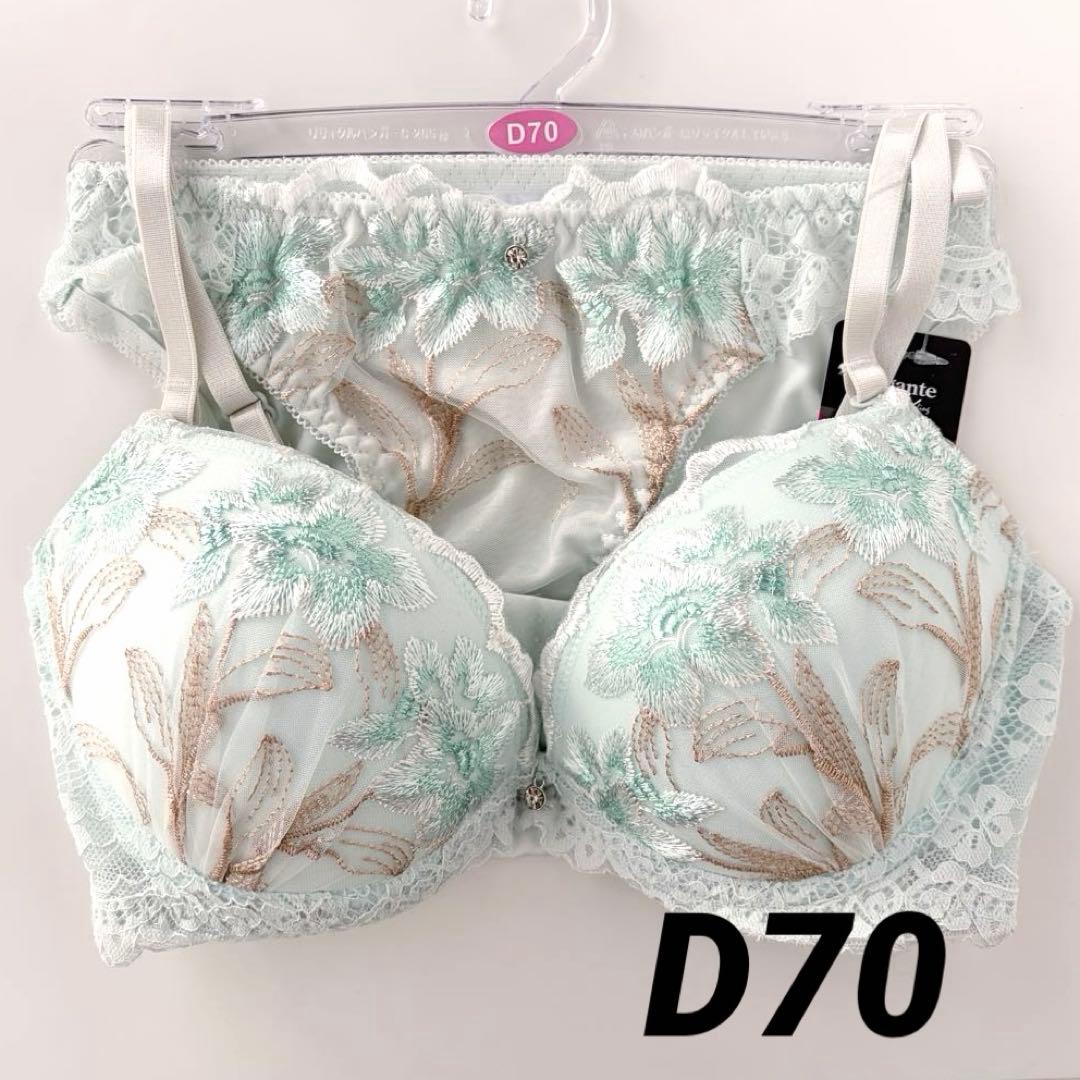 エレガンテ ブラジャー ショーツセット サイドレースショーツ D70 M